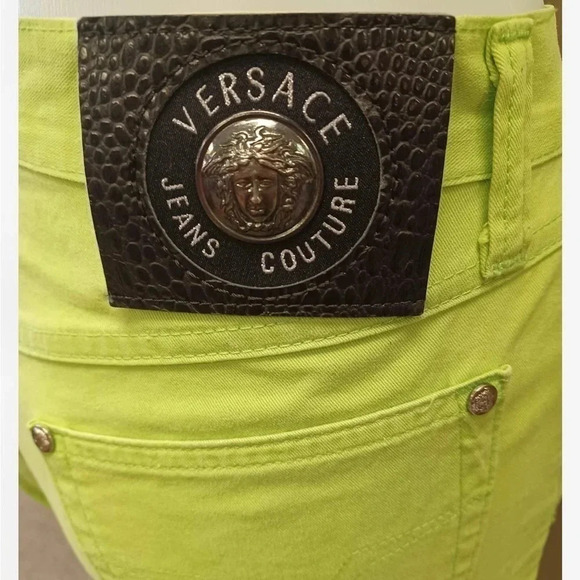 Versace Authentic Lime  Green Jeans Size 29 - Picture 10 of 16